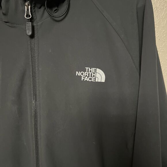 The North Face TNF Apex Jacket Mens XL Black Full Zip Hooded Soft Shell Outdoor - Picture 4 of 10
